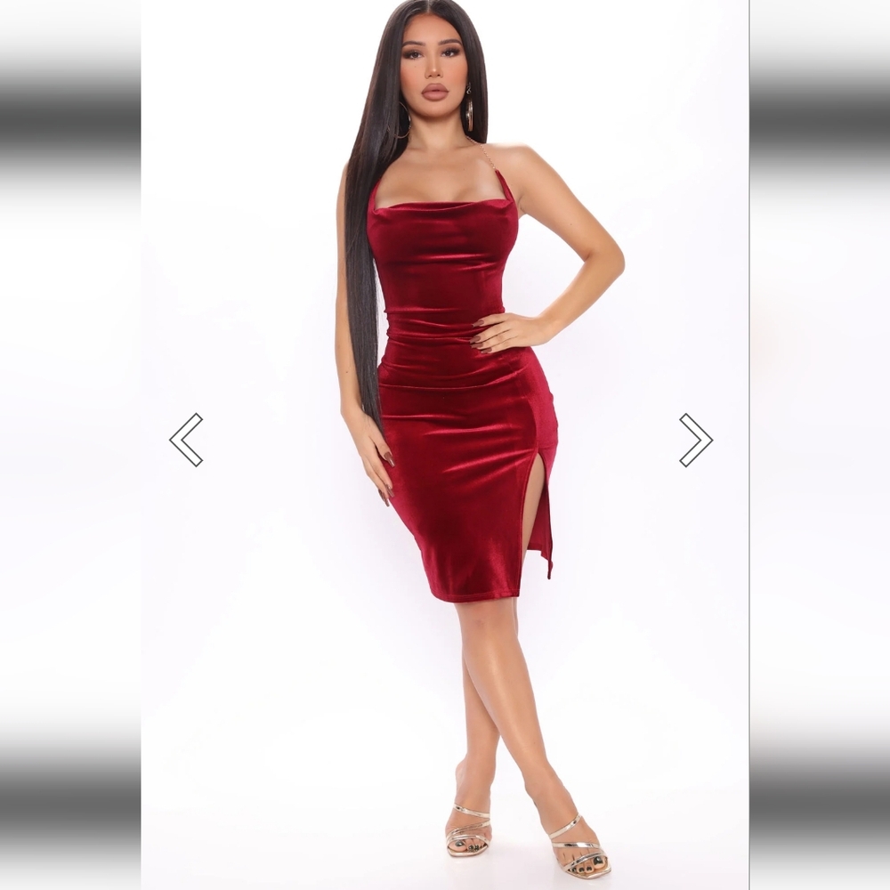 Bad girls club, Velvet red/wine mini dress. Fashion Nova. Size XL